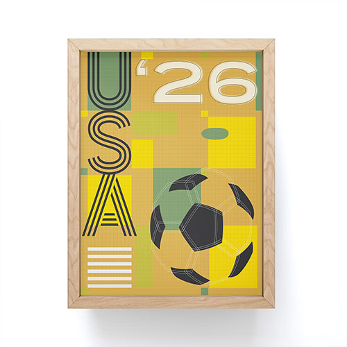 Society6 Design Studio USA 26 Soccer Poster 5 Color Framed Mini Art Print
