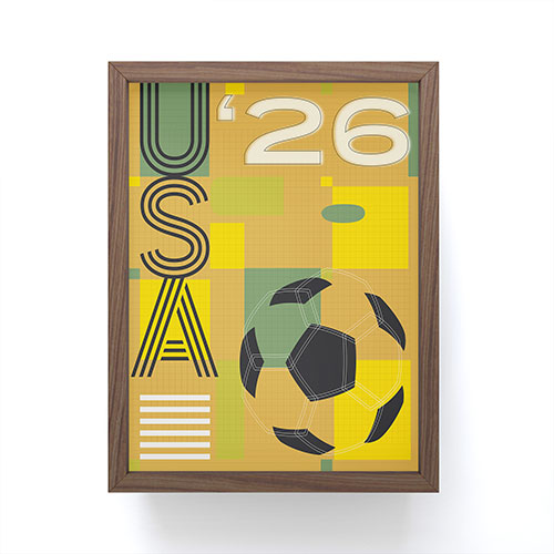 Society6 Design Studio USA 26 Soccer Poster 5 Color Framed Mini Art Print