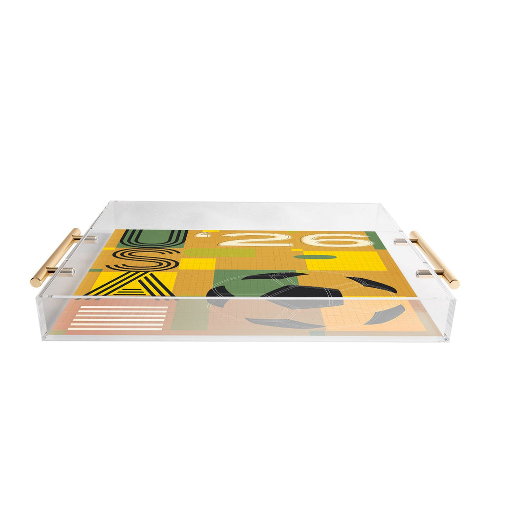 Society6 Design Studio USA 26 Soccer Poster 5 Color Acrylic Tray