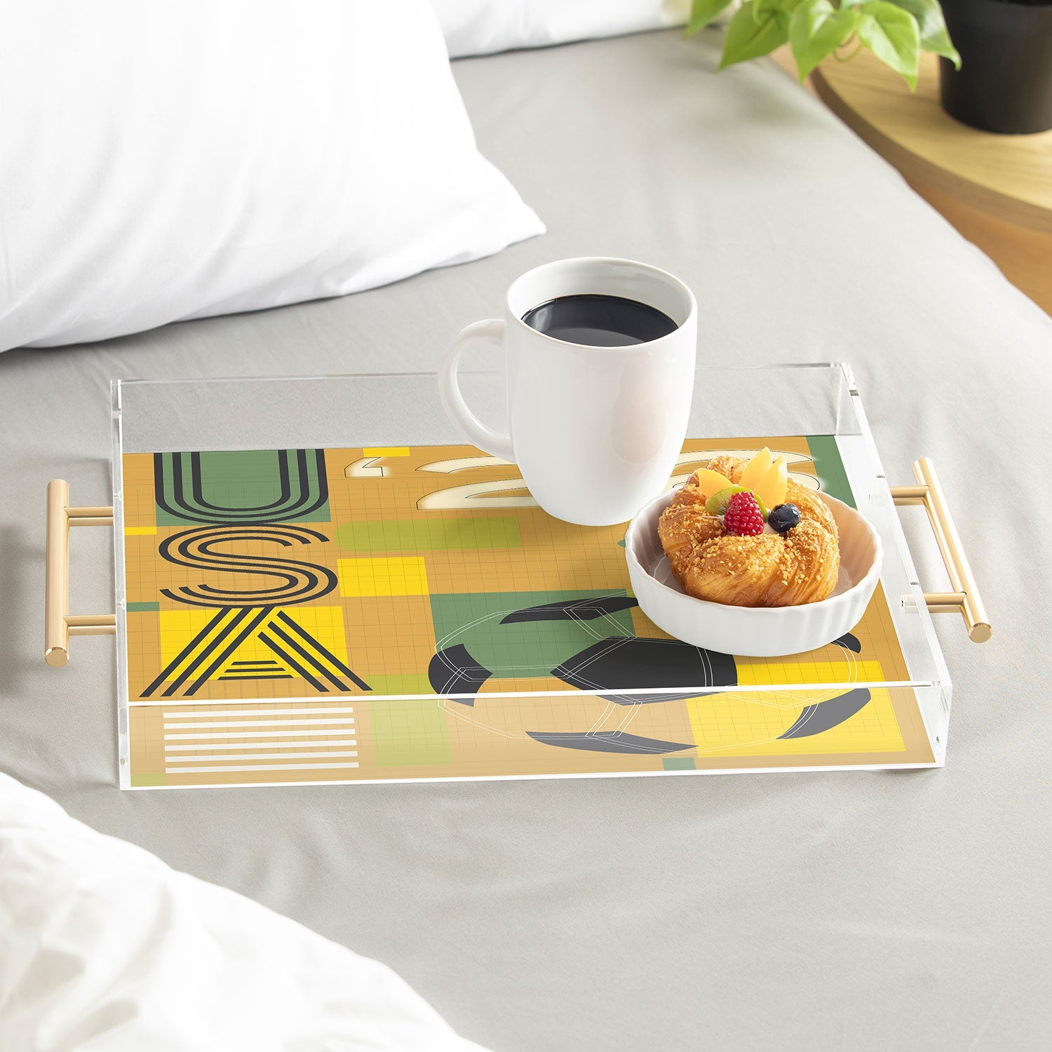 Society6 Design Studio USA 26 Soccer Poster 5 Color Acrylic Tray