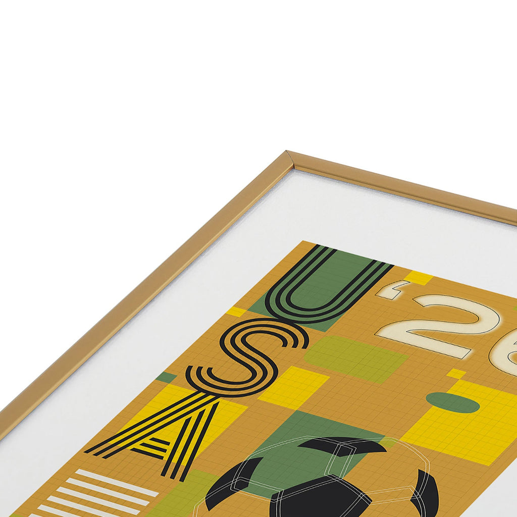 Society6 Design Studio USA 26 Soccer Poster 5 Color Metal Framed Art Print