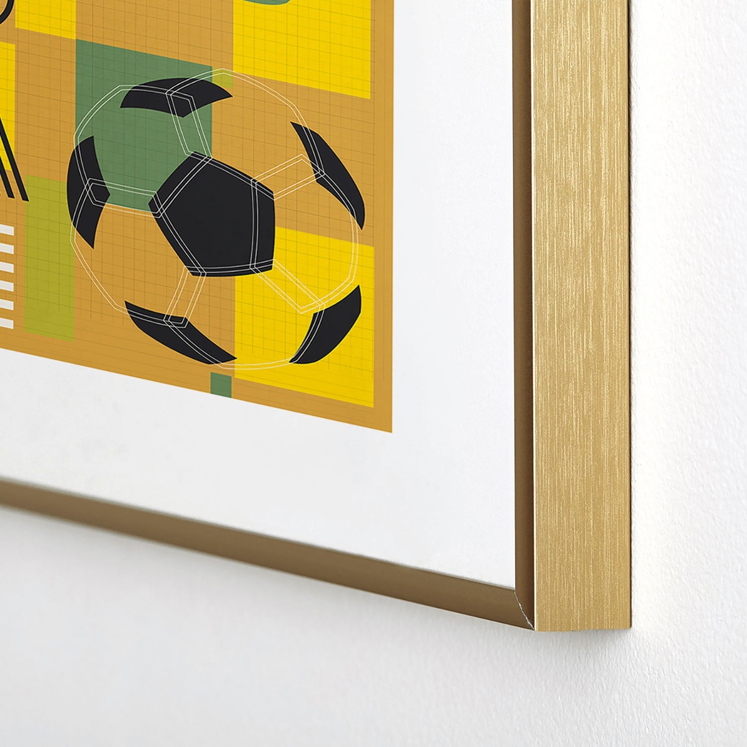 Society6 Design Studio USA 26 Soccer Poster 5 Color Metal Framed Art Print