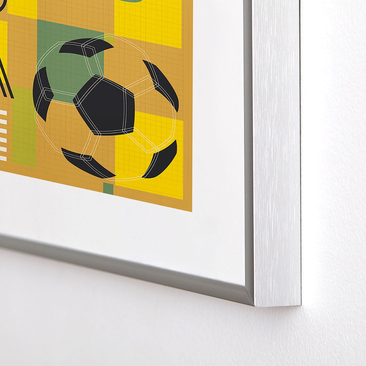 Society6 Design Studio USA 26 Soccer Poster 5 Color Metal Framed Art Print