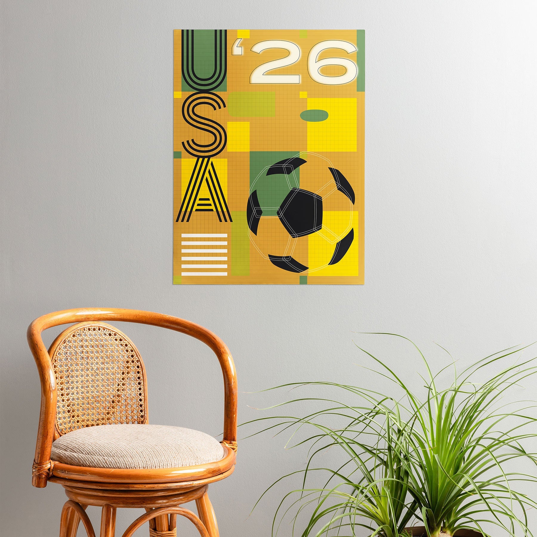 Society6 Design Studio USA 26 Soccer Poster 5 Color Poster