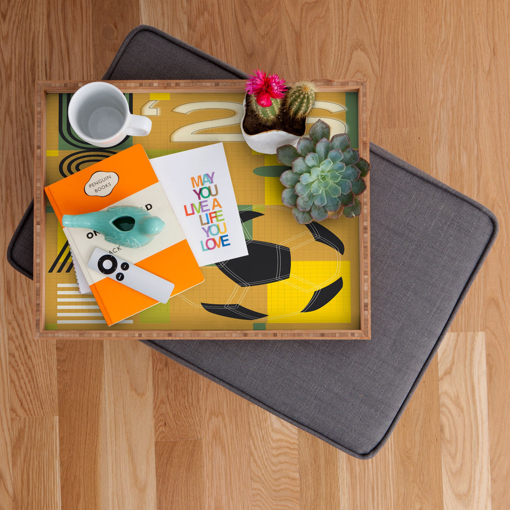Society6 Design Studio USA 26 Soccer Poster 5 Color Rectangular Tray