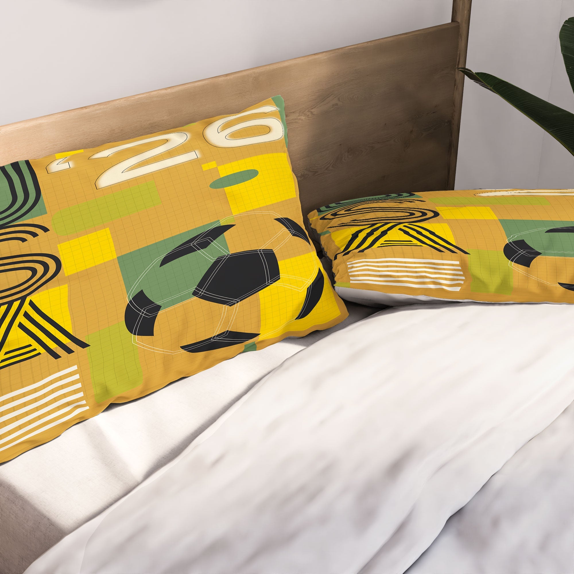 Society6 Design Studio USA 26 Soccer Poster 5 Color Pillow Shams