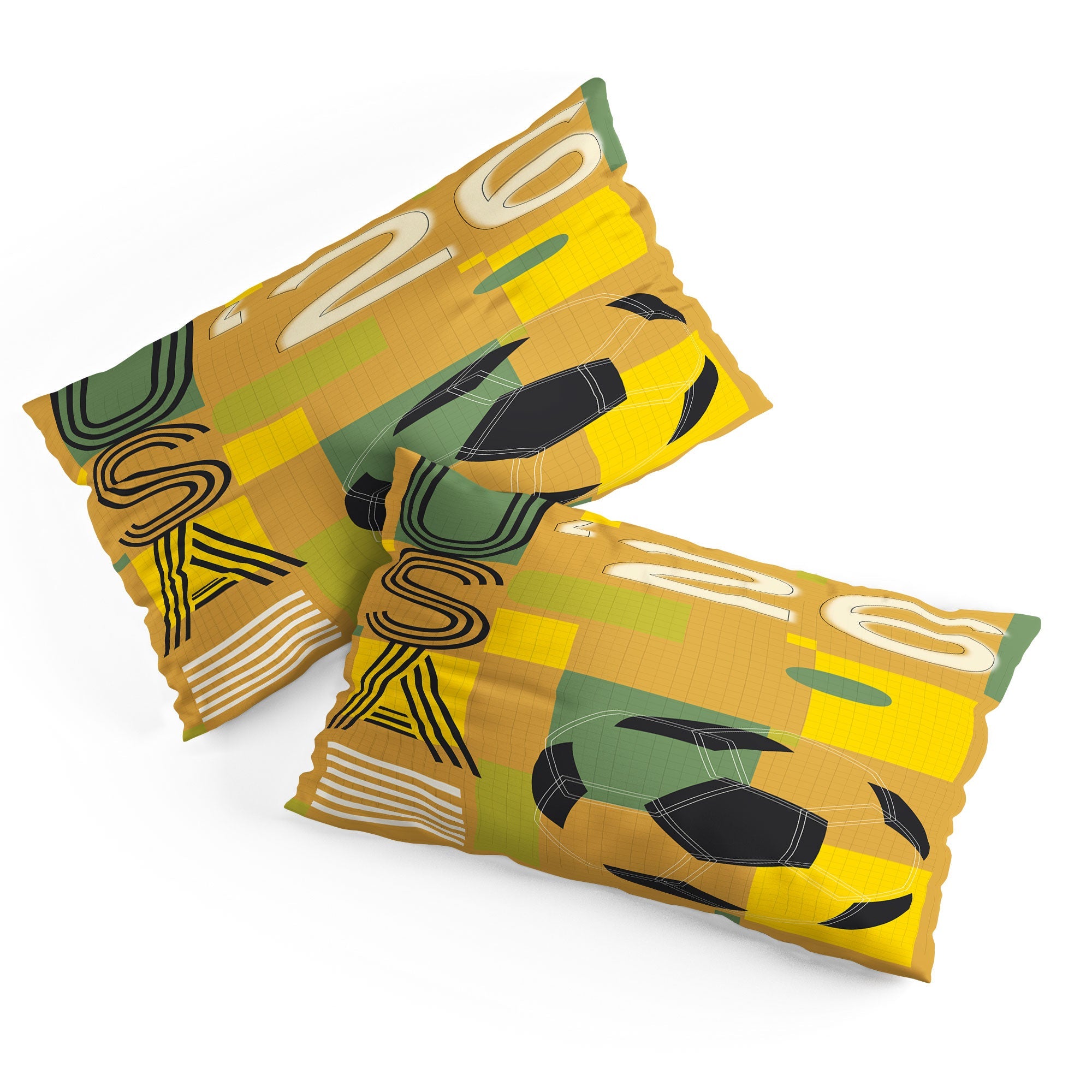 Society6 Design Studio USA 26 Soccer Poster 5 Color Pillow Shams