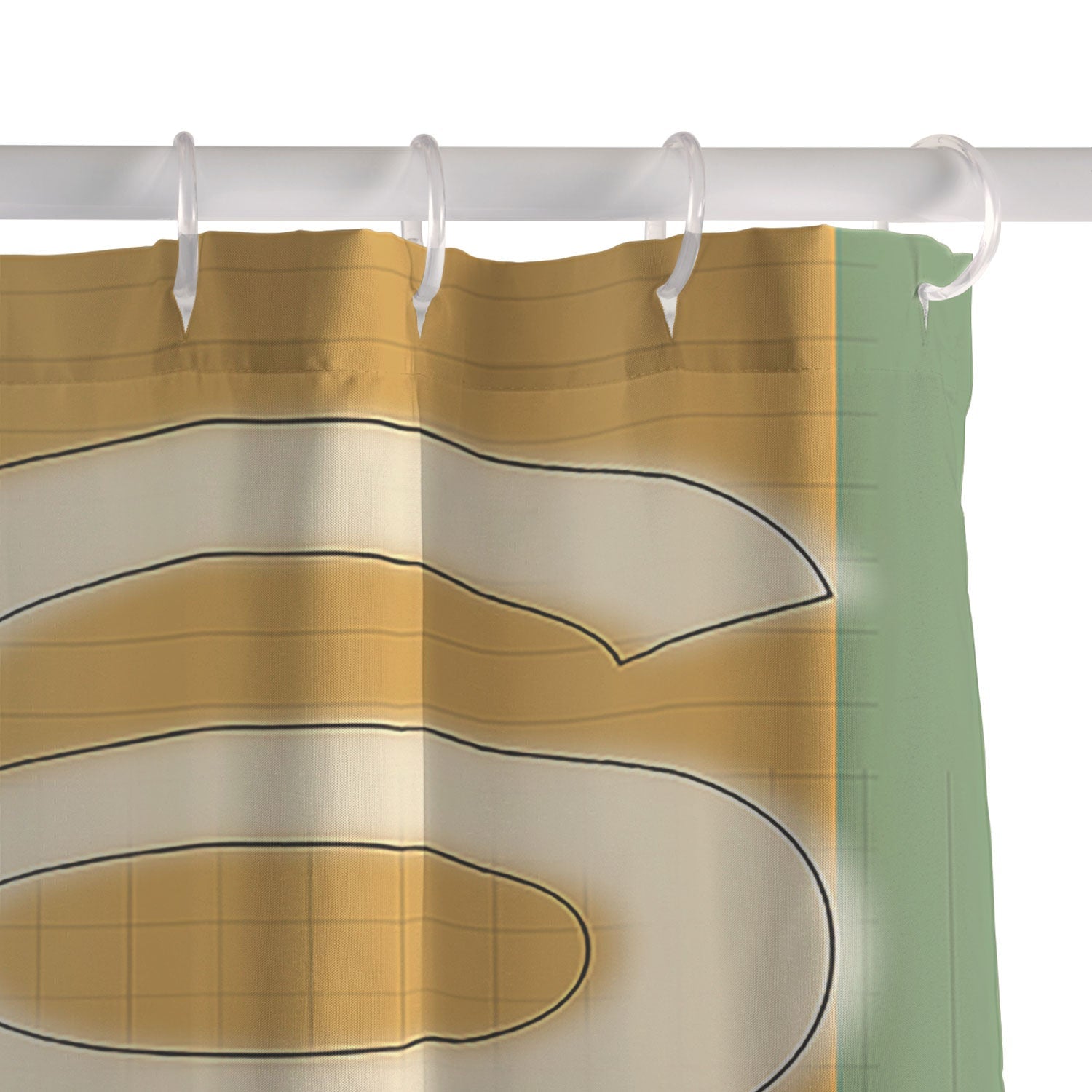 Society6 Design Studio USA 26 Soccer Poster 5 Color Shower Curtain