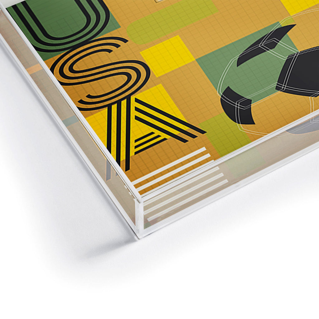 Society6 Design Studio USA 26 Soccer Poster 5 Color Acrylic Tray