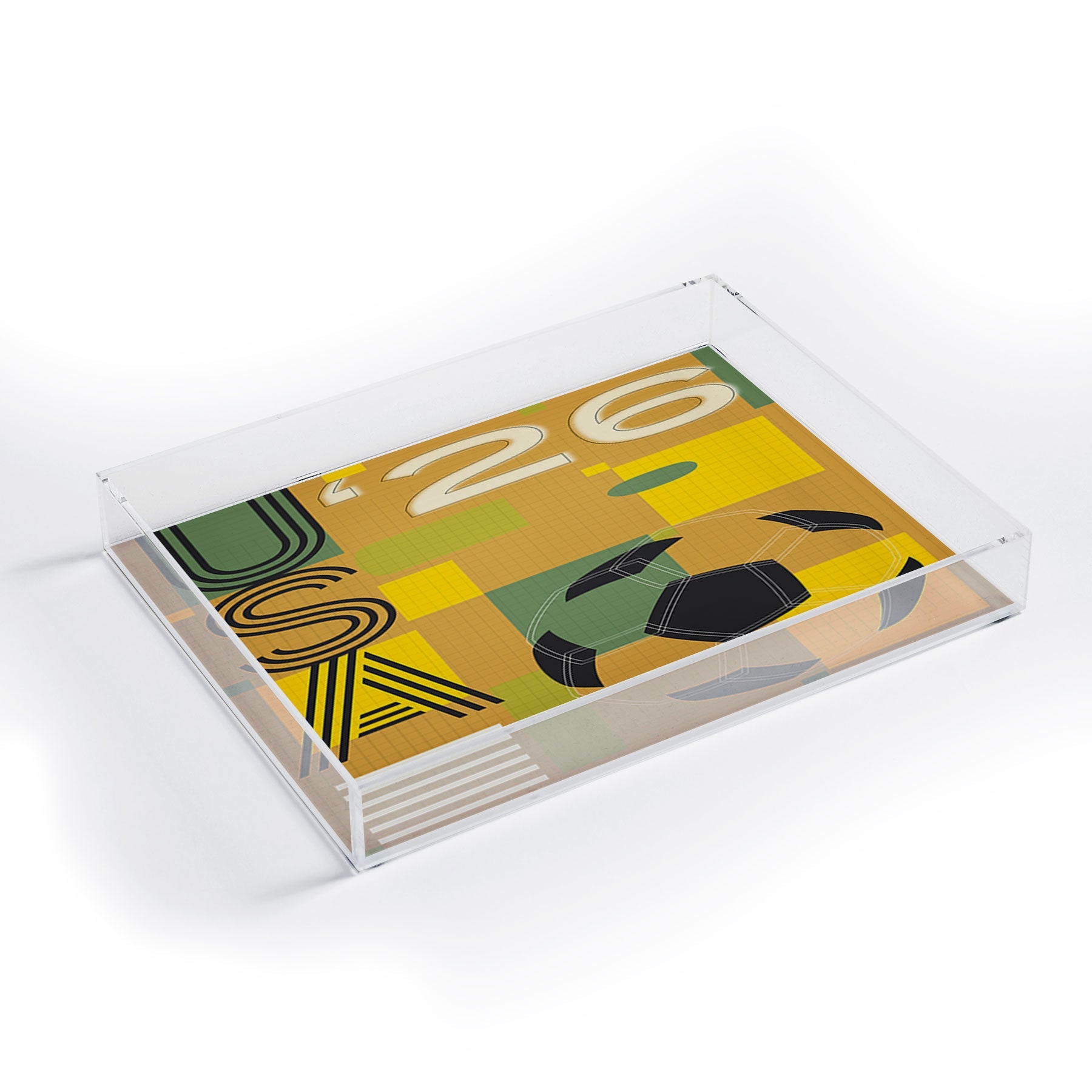 Society6 Design Studio USA 26 Soccer Poster 5 Color Acrylic Tray