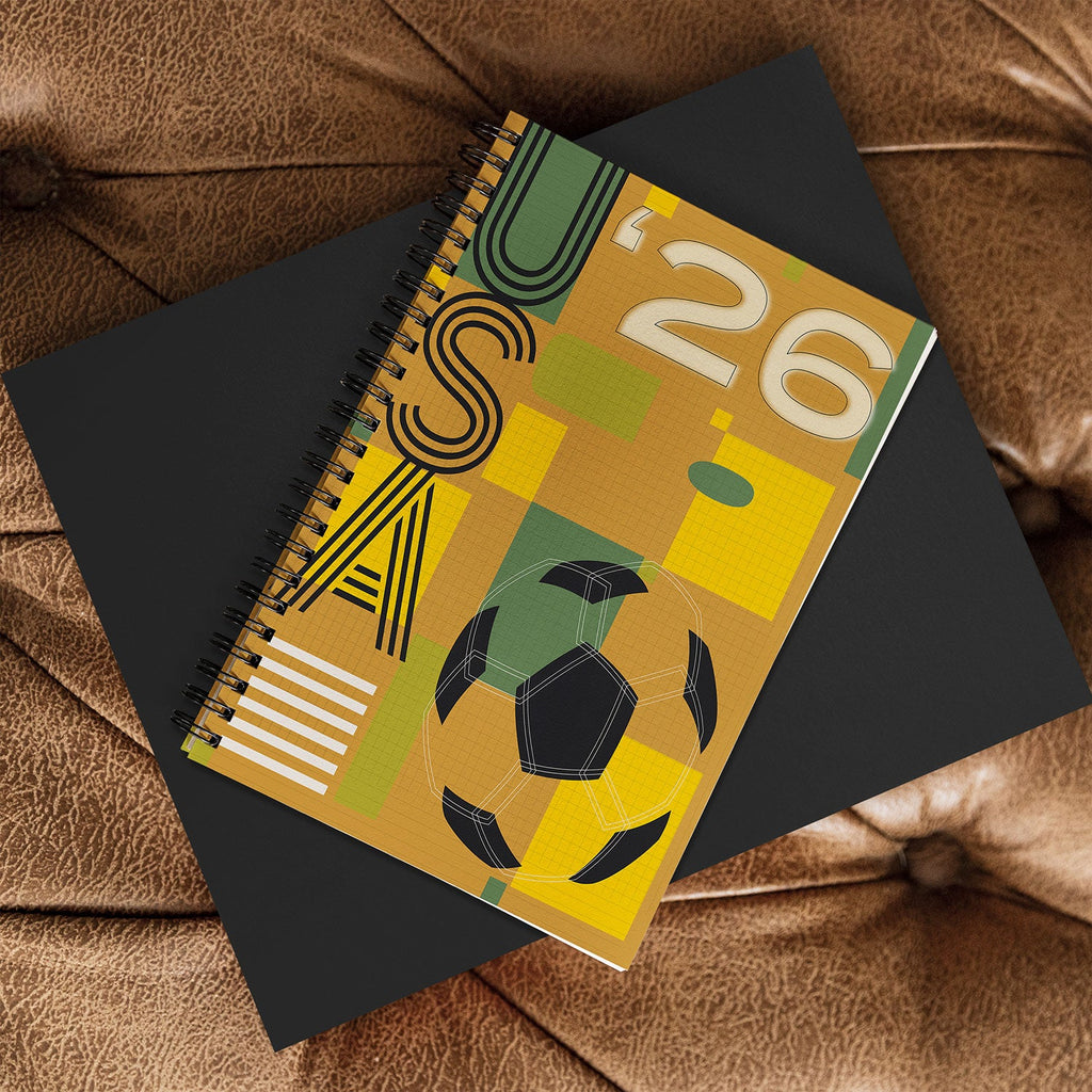 Society6 Design Studio USA 26 Soccer Poster 5 Color Spiral Notebook