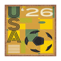 Society6 Design Studio USA 26 Soccer Poster 5 Color Square Tray