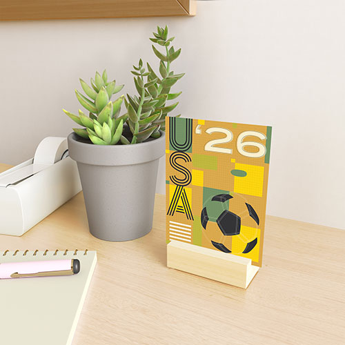 Society6 Design Studio USA 26 Soccer Poster 5 Color Mini Art Print