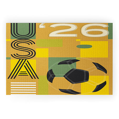 Society6 Design Studio USA 26 Soccer Poster 5 Color Welcome Mat