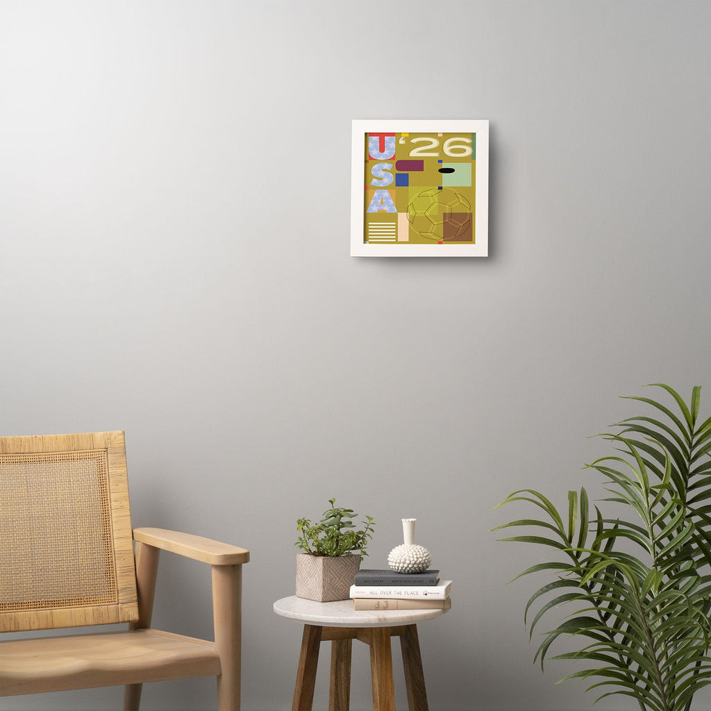 Society6 Design Studio USA 26 Soccer Poster Full Color Framed Wall Art