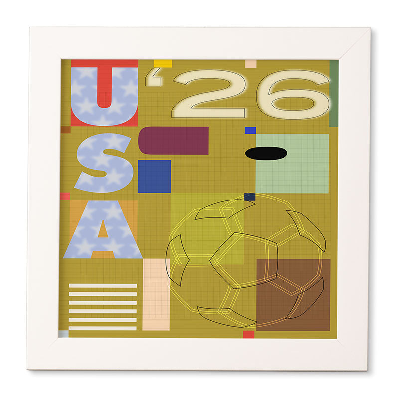 Society6 Design Studio USA 26 Soccer Poster Full Color Framed Wall Art