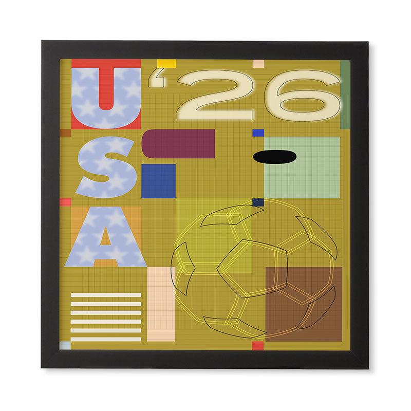 Society6 Design Studio USA 26 Soccer Poster Full Color Framed Wall Art