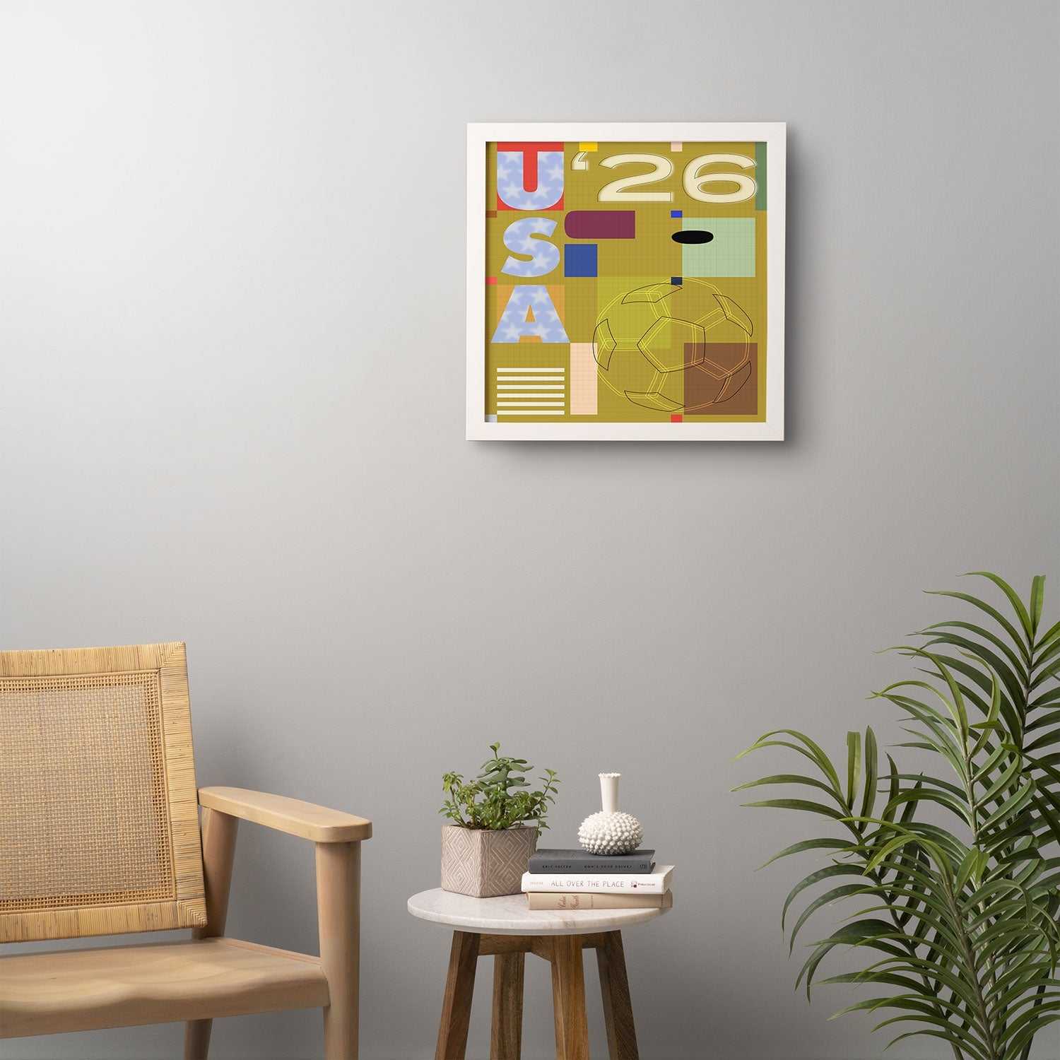 Society6 Design Studio USA 26 Soccer Poster Full Color Framed Wall Art