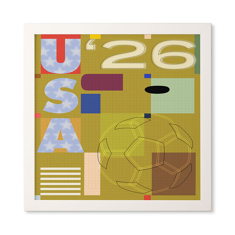 Society6 Design Studio USA 26 Soccer Poster Full Color Framed Wall Art