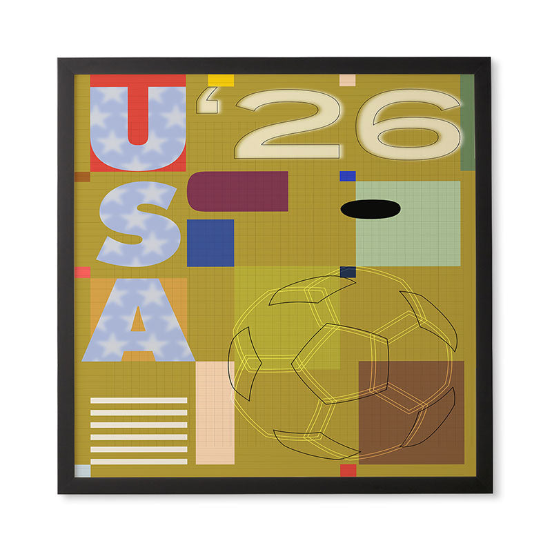 Society6 Design Studio USA 26 Soccer Poster Full Color Framed Wall Art