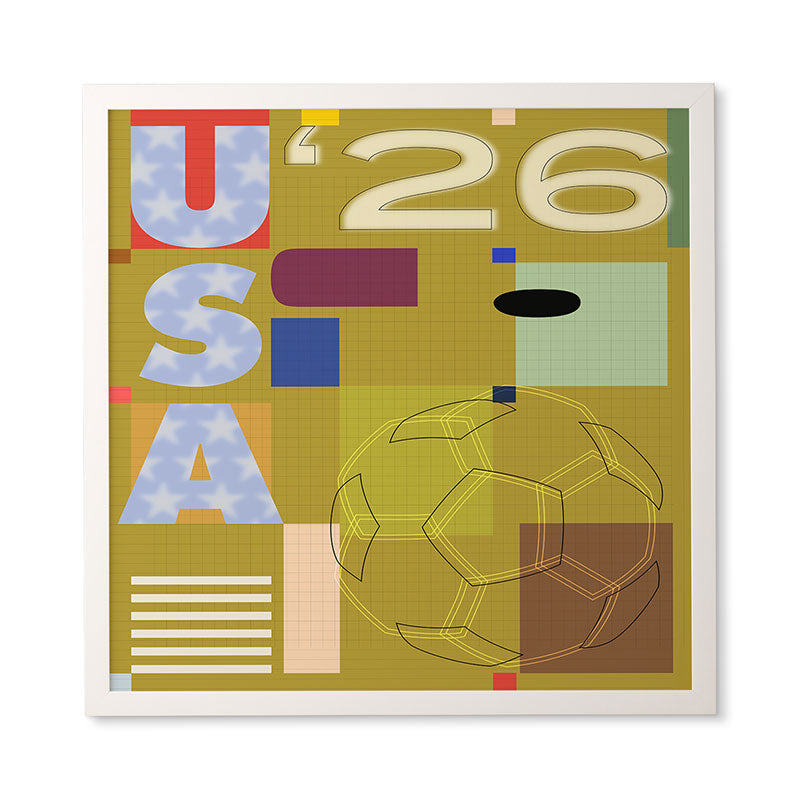Society6 Design Studio USA 26 Soccer Poster Full Color Framed Wall Art