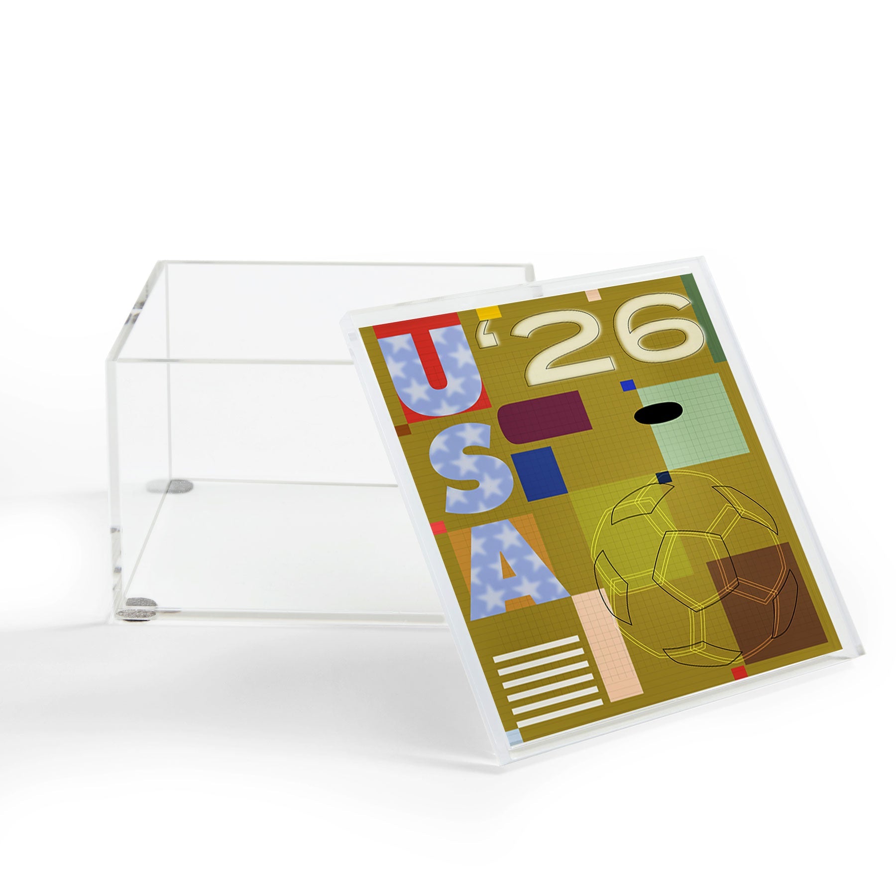 Society6 Design Studio USA 26 Soccer Poster Full Color Acrylic Box