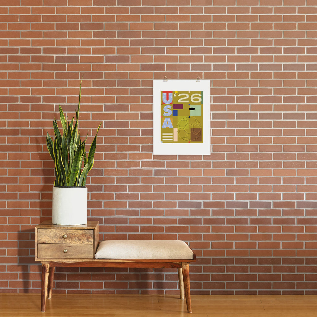 Society6 Design Studio USA 26 Soccer Poster Full Color Art Print