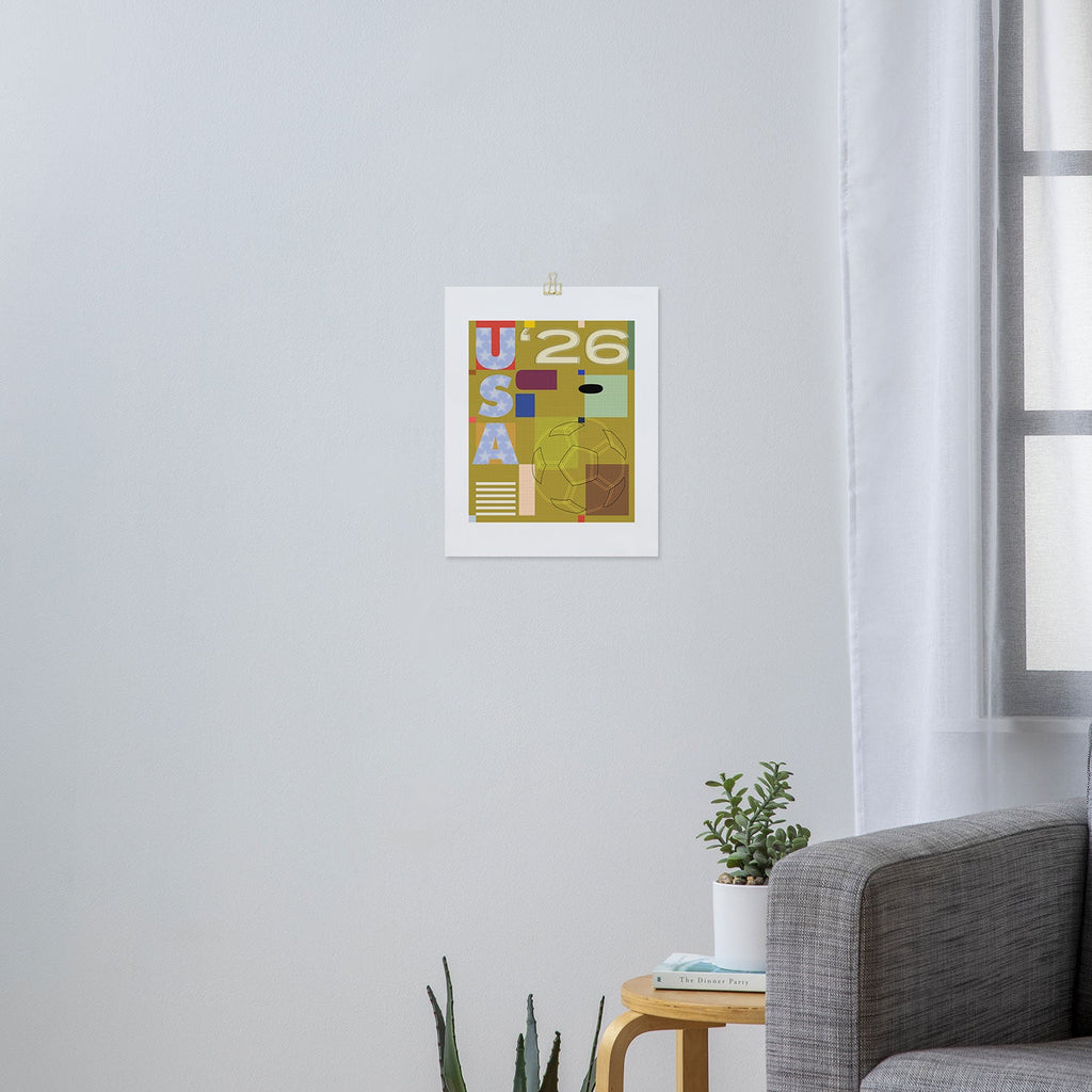 Society6 Design Studio USA 26 Soccer Poster Full Color Art Print