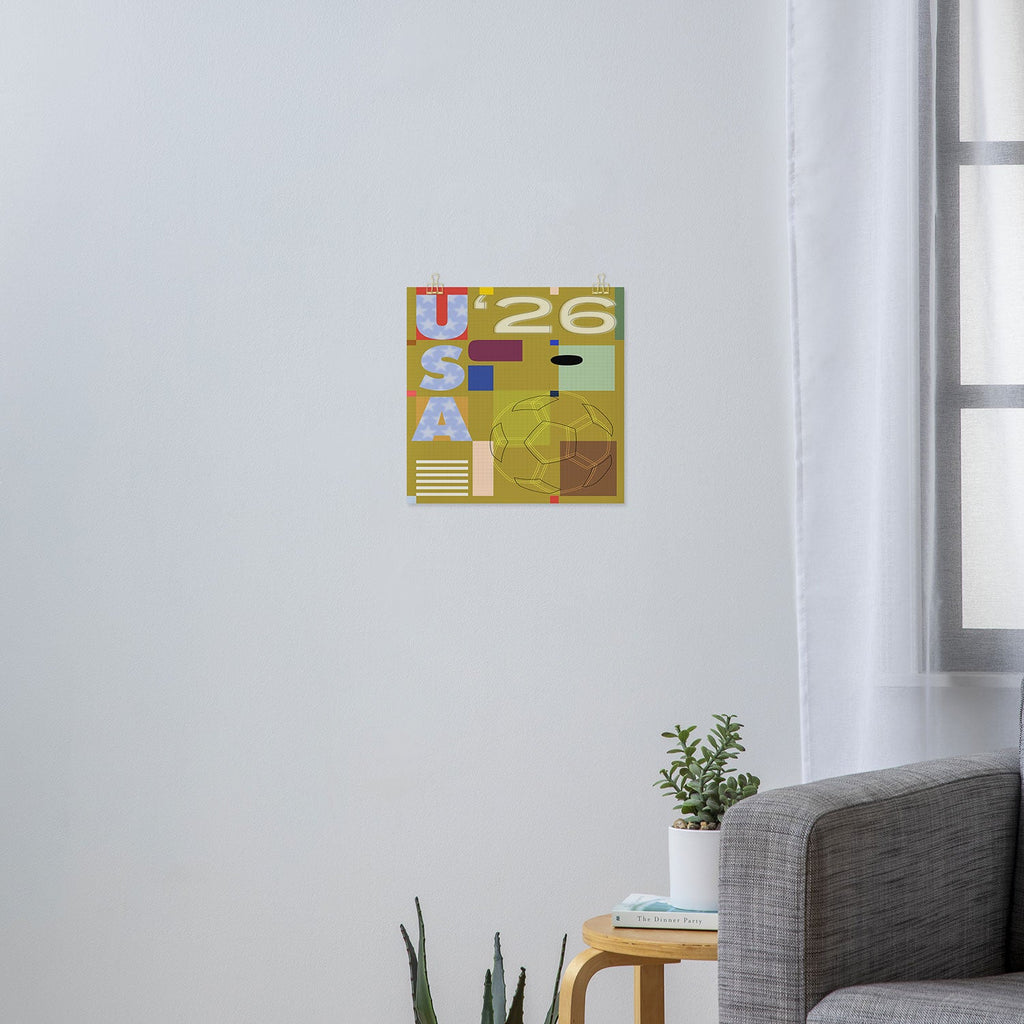 Society6 Design Studio USA 26 Soccer Poster Full Color Art Print