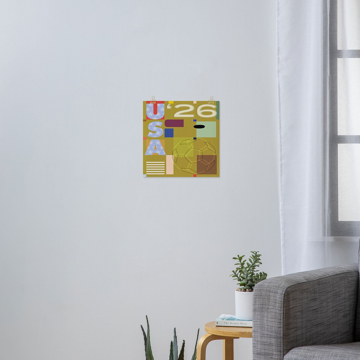 Society6 Design Studio USA 26 Soccer Poster Full Color Art Print