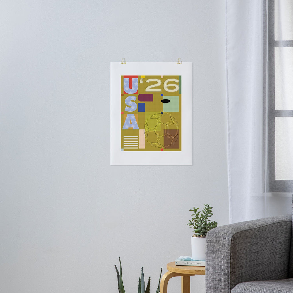 Society6 Design Studio USA 26 Soccer Poster Full Color Art Print