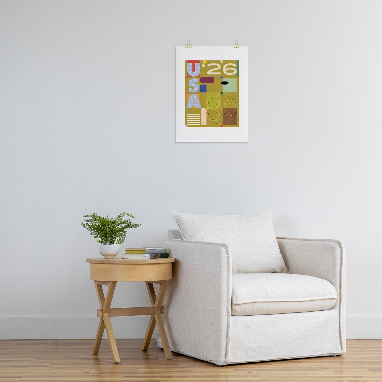 Society6 Design Studio USA 26 Soccer Poster Full Color Art Print