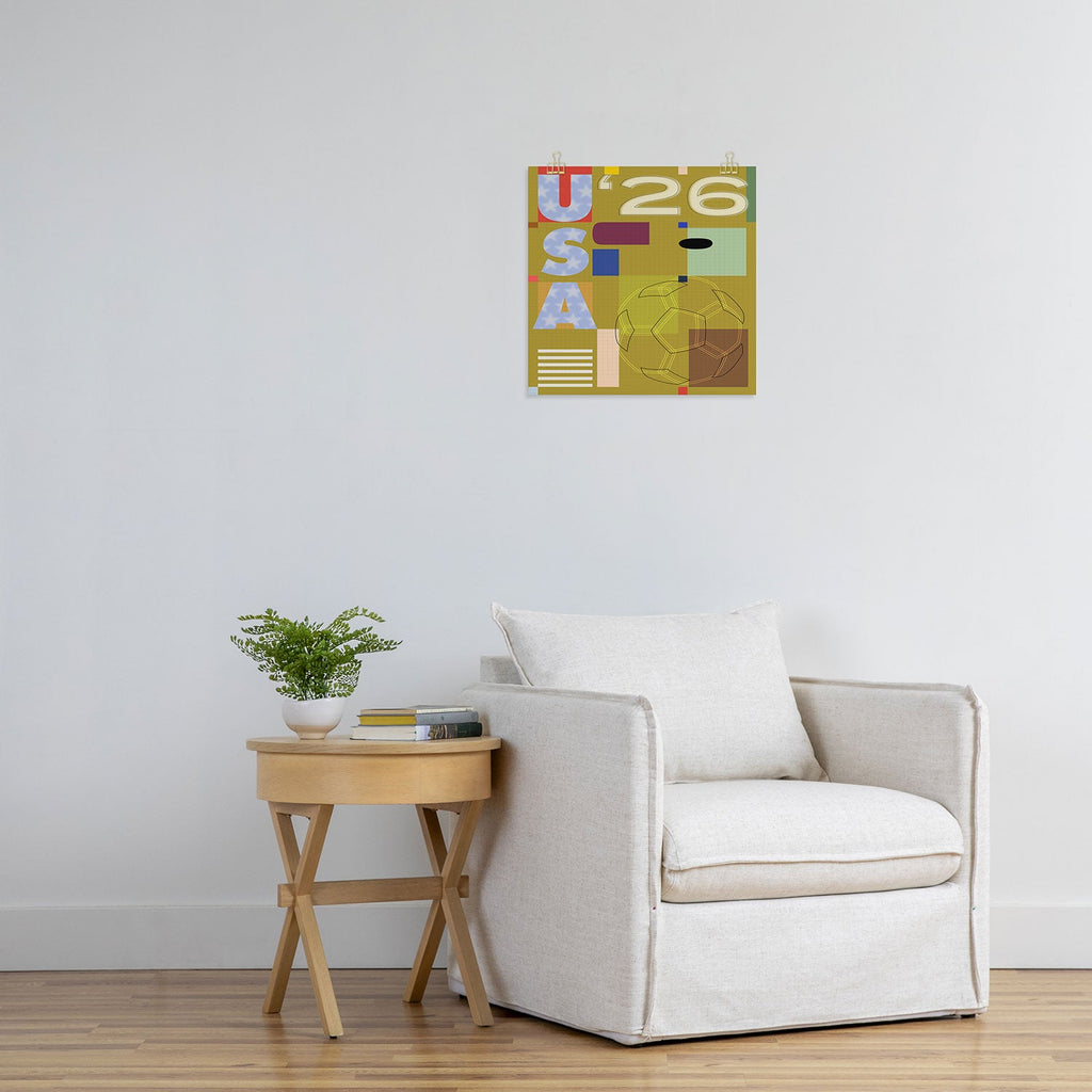 Society6 Design Studio USA 26 Soccer Poster Full Color Art Print