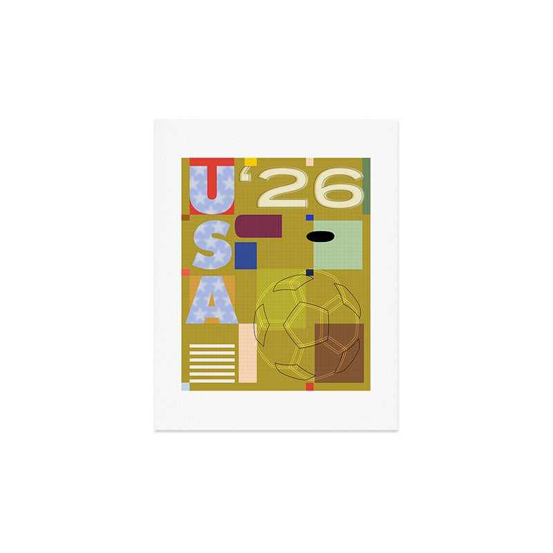Society6 Design Studio USA 26 Soccer Poster Full Color Art Print