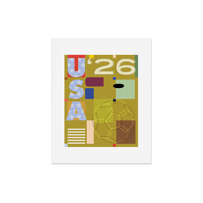 Society6 Design Studio USA 26 Soccer Poster Full Color Art Print