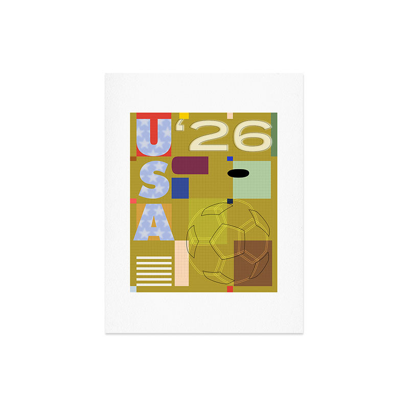 Society6 Design Studio USA 26 Soccer Poster Full Color Art Print