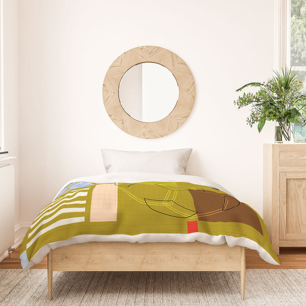 Society6 Design Studio USA 26 Soccer Poster Full Color Duvet Cover