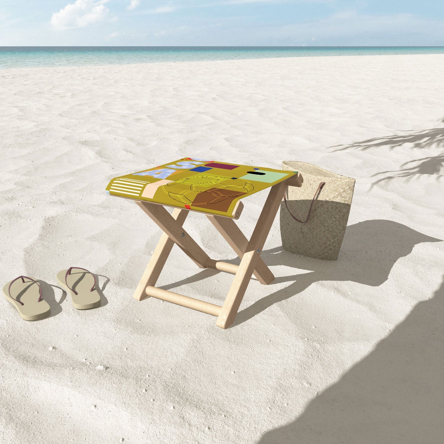 Society6 Design Studio USA 26 Soccer Poster Full Color Folding Stool