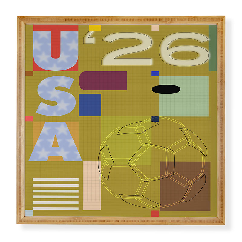 Society6 Design Studio USA 26 Soccer Poster Full Color Framed Wall Art