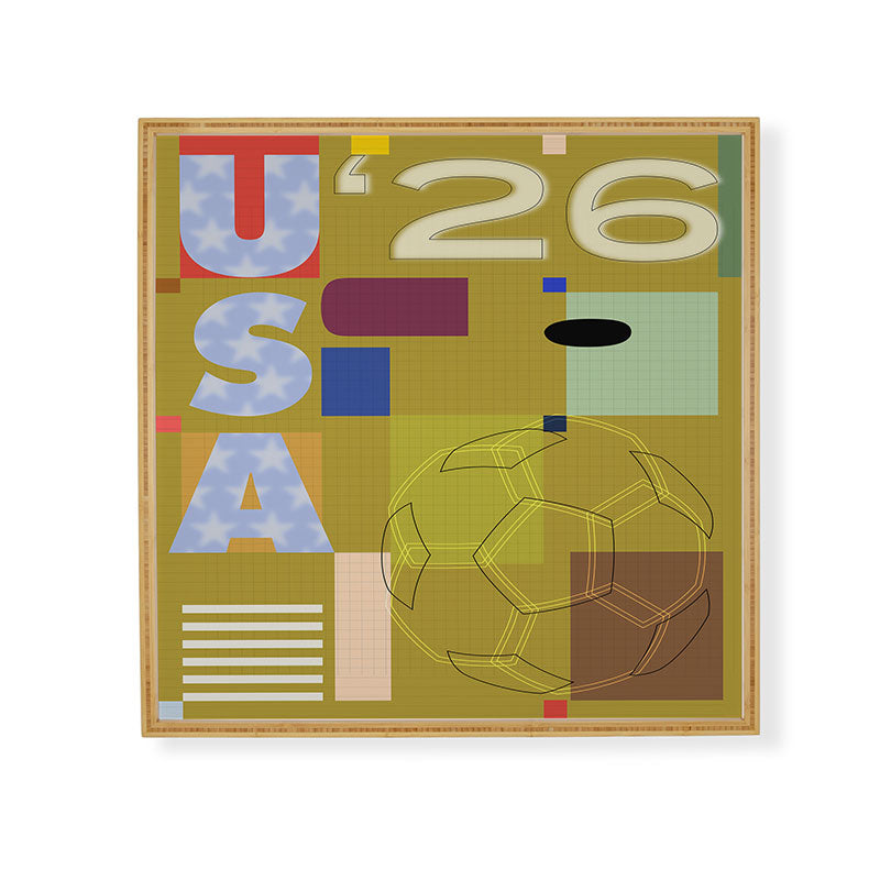 Society6 Design Studio USA 26 Soccer Poster Full Color Framed Wall Art