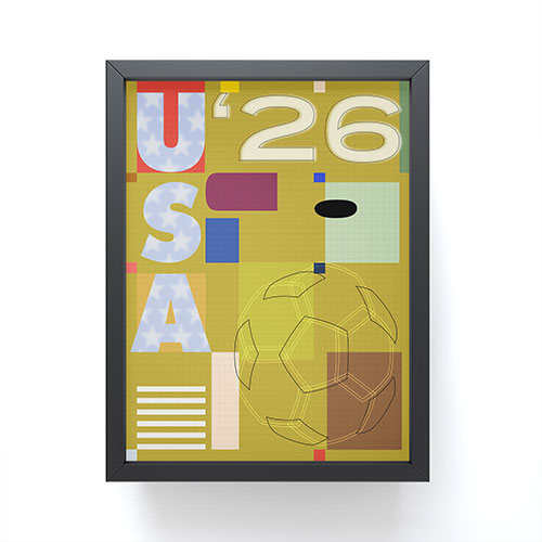 Society6 Design Studio USA 26 Soccer Poster Full Color Framed Mini Art Print