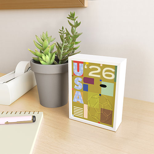 Society6 Design Studio USA 26 Soccer Poster Full Color Framed Mini Art Print