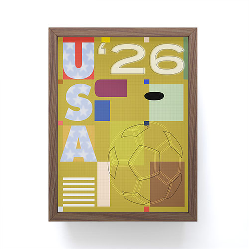 Society6 Design Studio USA 26 Soccer Poster Full Color Framed Mini Art Print