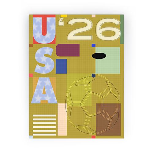 Society6 Design Studio USA 26 Soccer Poster Full Color Mini Art Print