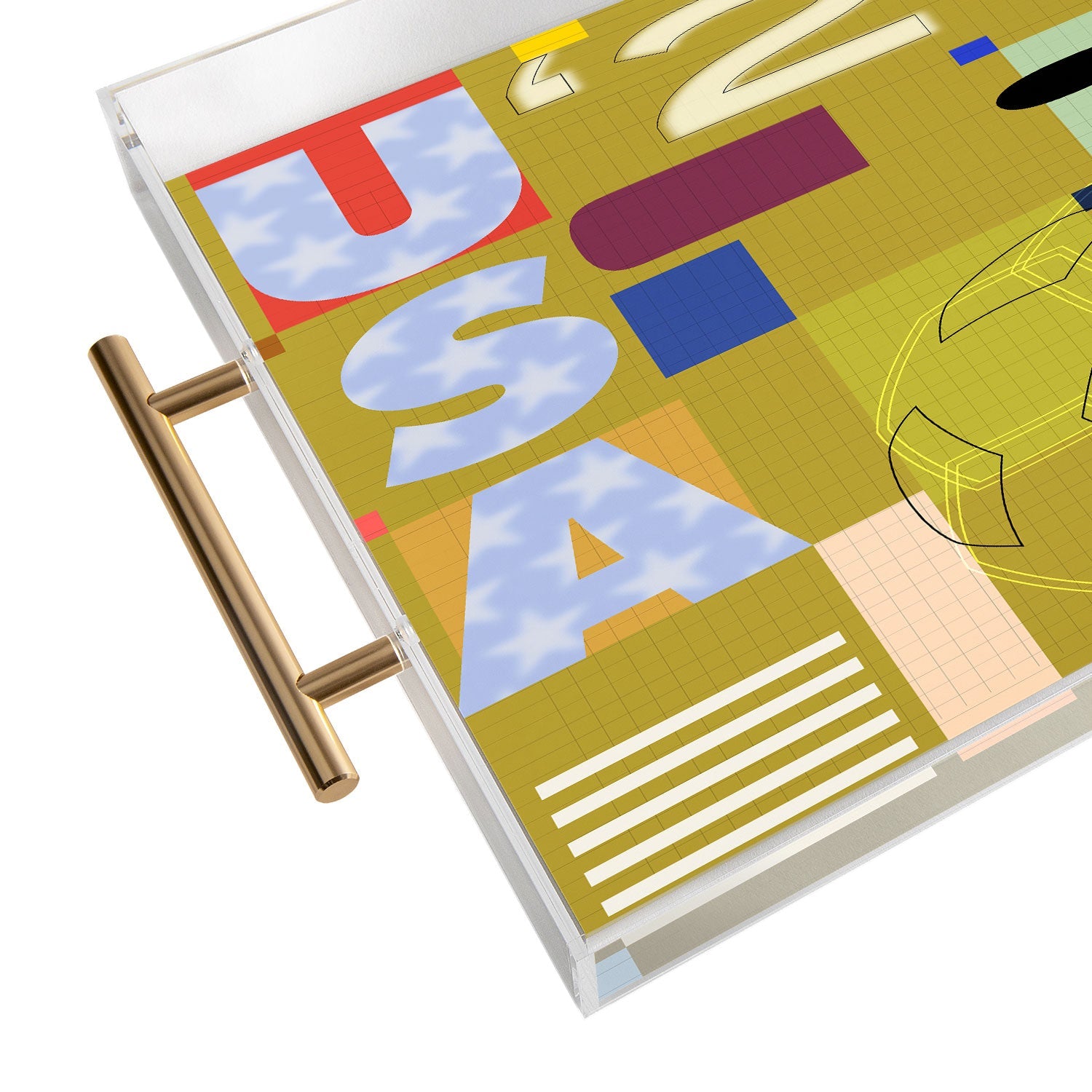 Society6 Design Studio USA 26 Soccer Poster Full Color Acrylic Tray