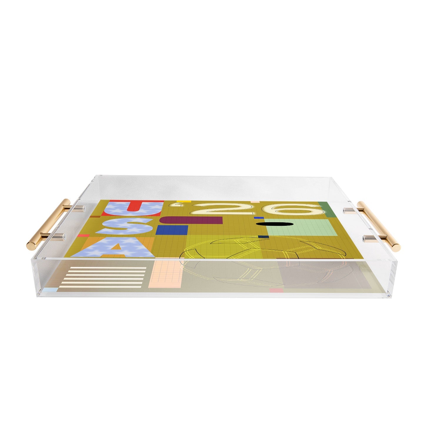 Society6 Design Studio USA 26 Soccer Poster Full Color Acrylic Tray