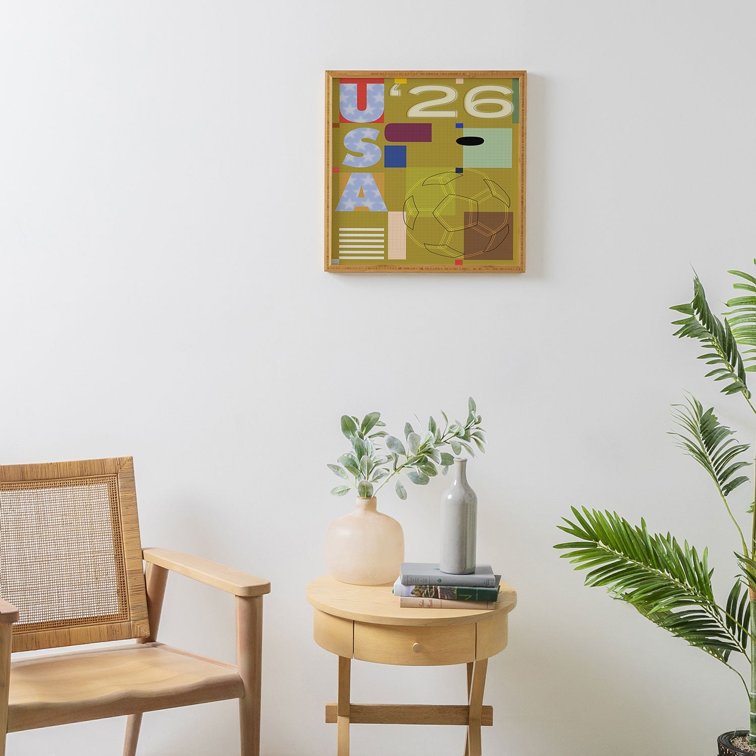 Society6 Design Studio USA 26 Soccer Poster Full Color Framed Wall Art