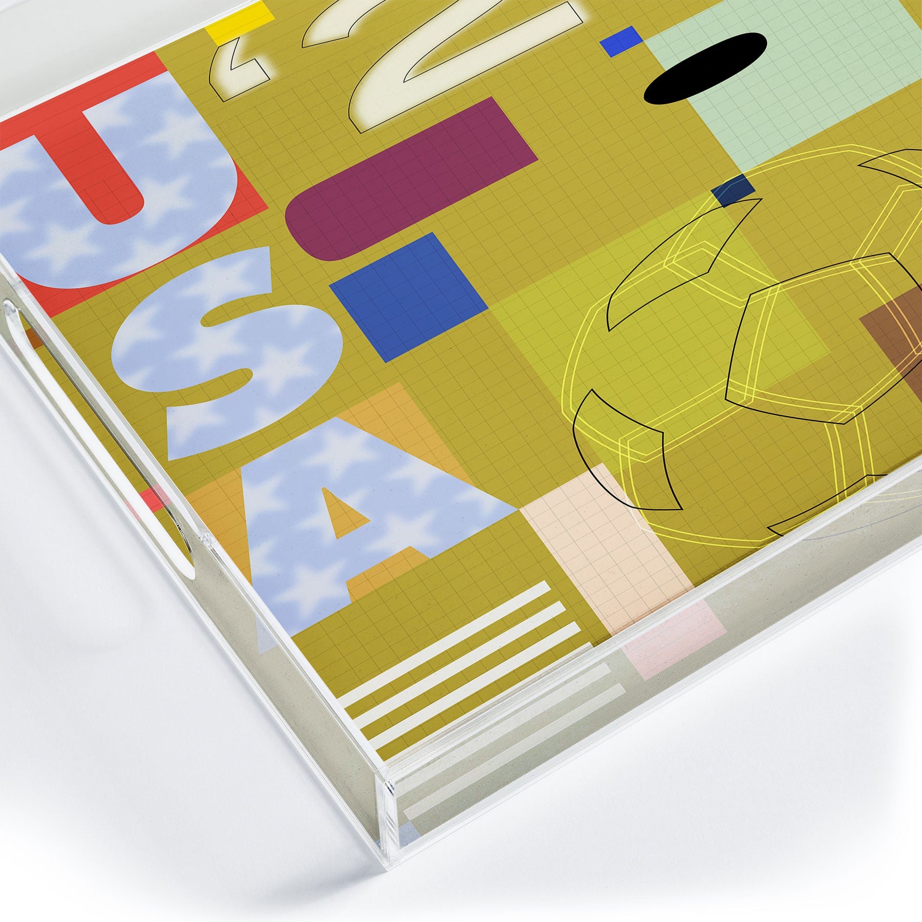 Society6 Design Studio USA 26 Soccer Poster Full Color Acrylic Tray