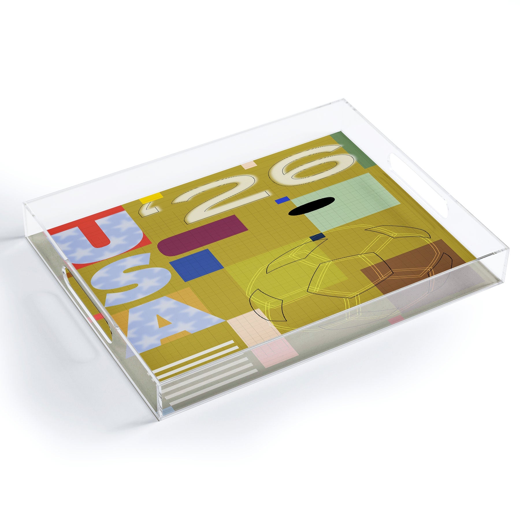 Society6 Design Studio USA 26 Soccer Poster Full Color Acrylic Tray