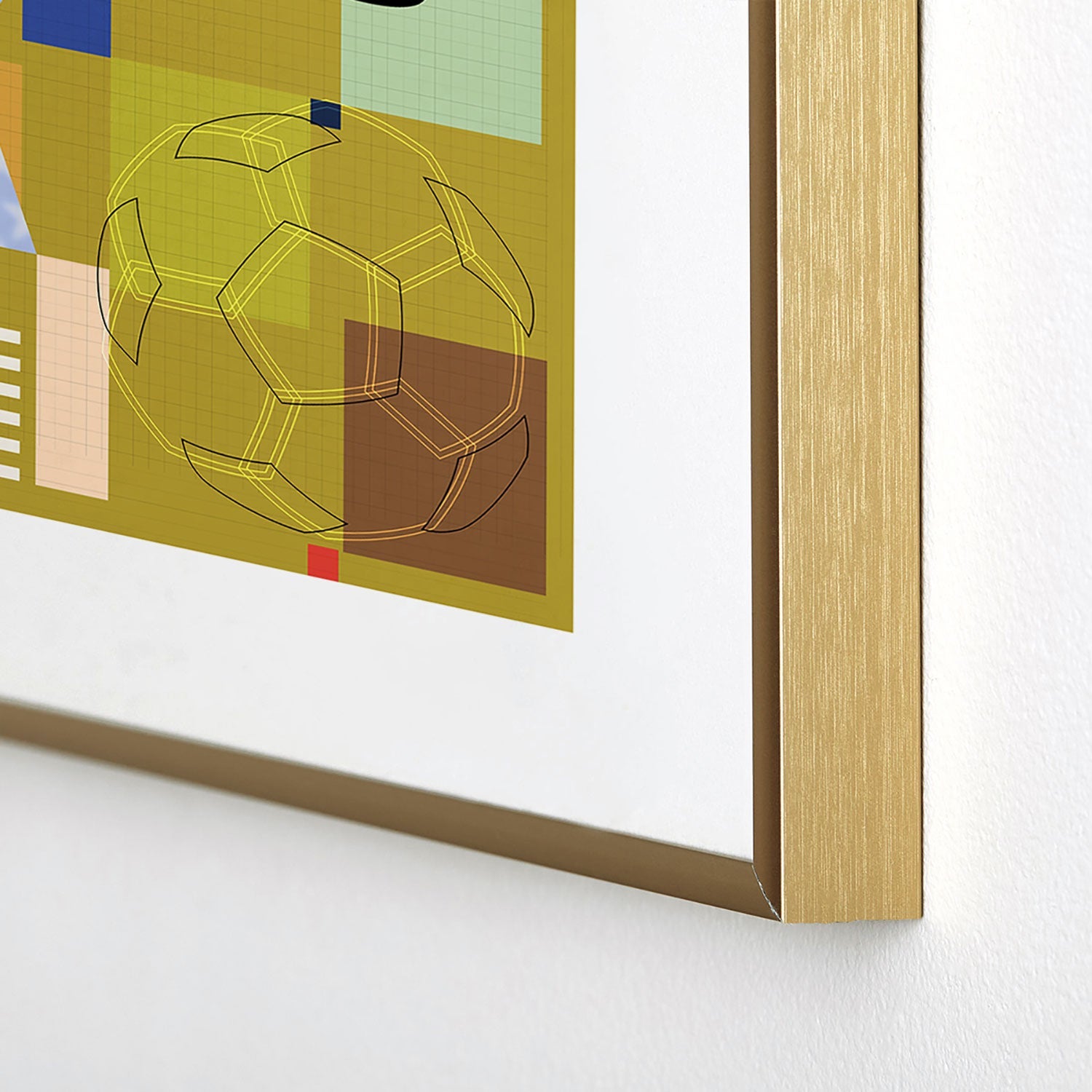 Society6 Design Studio USA 26 Soccer Poster Full Color Metal Framed Art Print